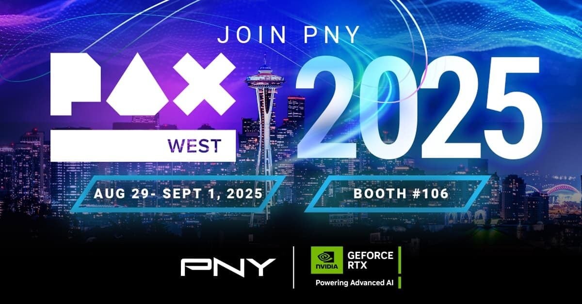 Join PNY at PAX West 2025 Booth #106